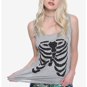 Midnight Hour Slash Rib Sparkle Tank Top